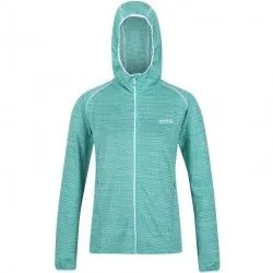 Micro polaire Regatta Women Yonder Hoodie turquoise avec capuche