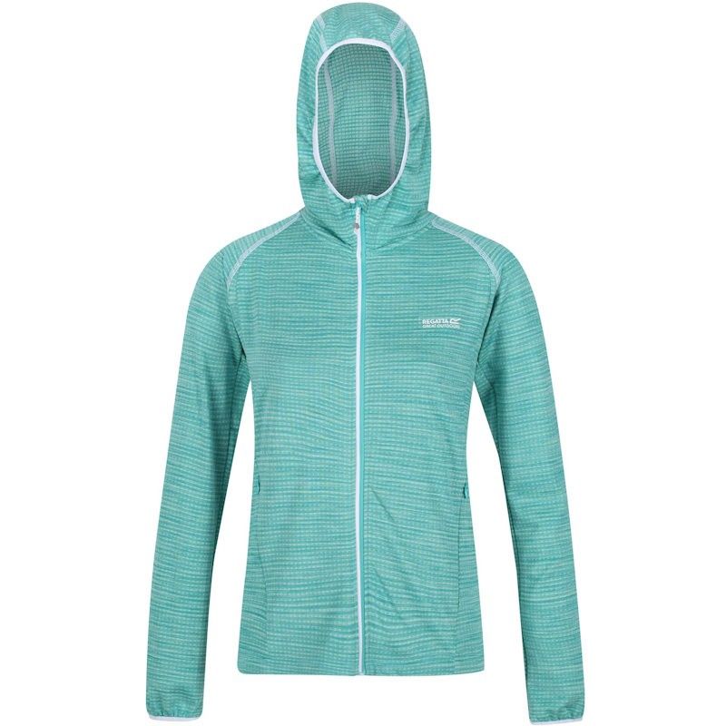 Micro polaire Regatta Women Yonder Hoodie turquoise avec capuche
