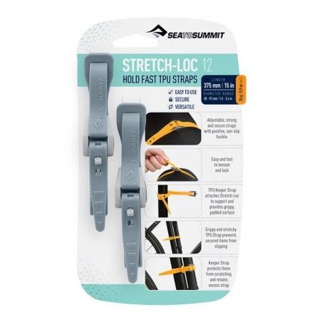Sangles de maintien Sea to Summit Stretch Loc 15 TPU Straps Sangles de maintien Sea to Summit Stretch Loc 15 TPU Straps