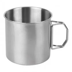 Tasse quart inox avec poignée rabattable CAO 35 cl