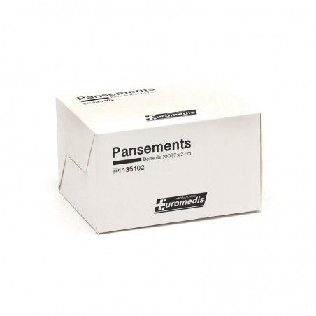 Boîte de 100 pansements adhésifs Euromedis 7 x 2 cm Boîte de 100 pansements adhésifs Euromedis 7 x 2 cm