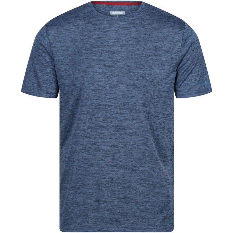 T-shirt homme de sport Regatta Fingal Edition bleu chiné