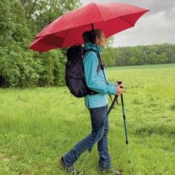 Parapluie pour sac à dos de randonnée Euroshirm Swing Backpack Handsfree rouge
