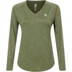 T-shirt de sport à manches longues pour femme Dare2b Discern Tee vert