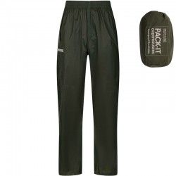 Surpantalon imperméable Regatta vert kaki Pack-It Overtrousers