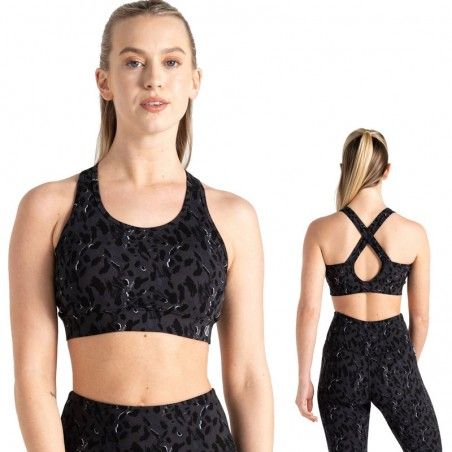 Brassière de fitness Dare2b Swift II noire Black Brassière de fitness Dare2b Swift II noire Black