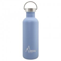 Gourde inox Laken Basic Steel 1L bleue avec bouchon Vintage en acier inoxydable