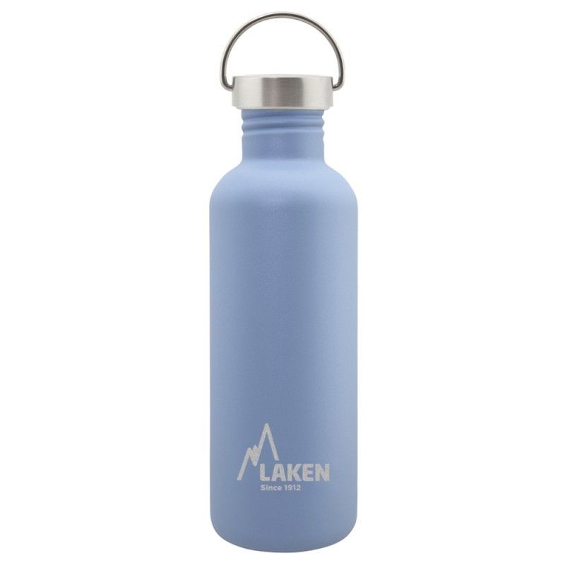 Gourde inox Laken Basic Steel 1L bleue avec bouchon Vintage en acier inoxydable