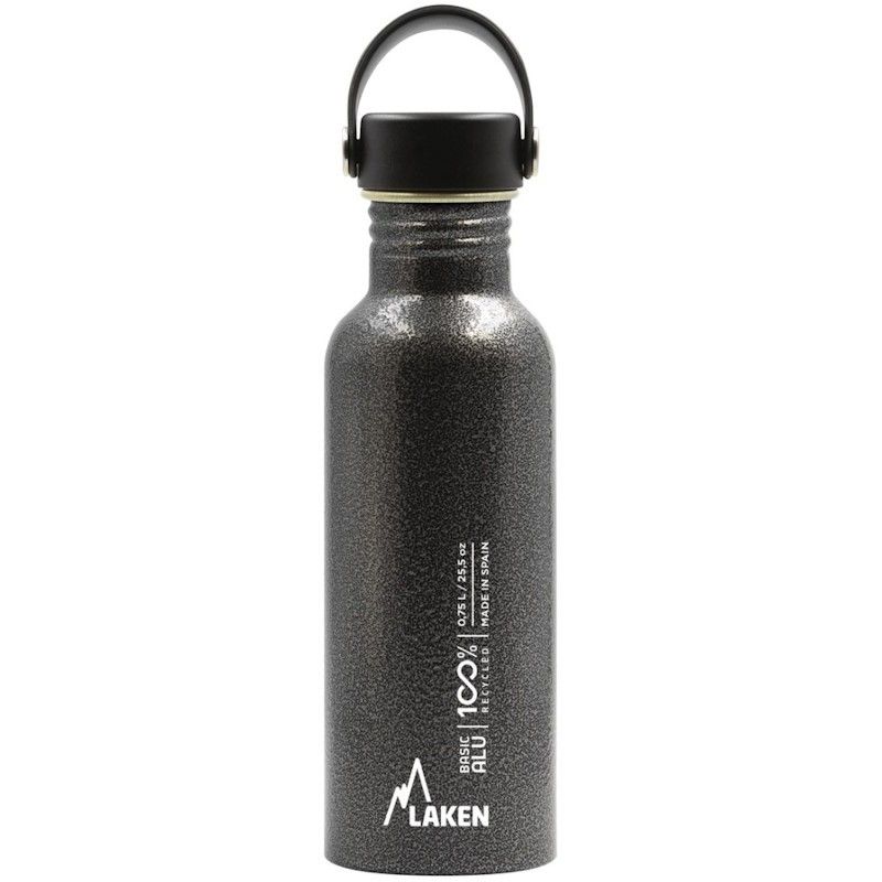 Gourde Laken Alu Basic 0,75 L granite avec bouchon Oasis