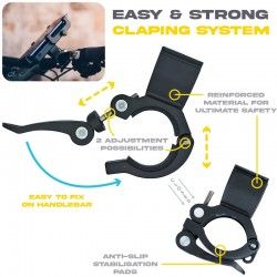 Porte téléphone et porte smarphone pour vélo et moto avec fixation universelle Cyclotron Sunslice