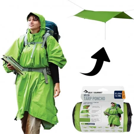 Poncho Tarp imperméable Sea to Summit Nylon vert Poncho Tarp imperméable Sea to Summit Nylon vert