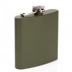 Flasque militaire en inox Fosco Pocket Flask Olive Green vert armée 6 oz 170 ml