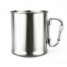 Tasse en acier inoxydable avec poignée mousqueton à vis Fosco 0,3 litre