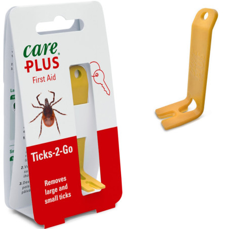 Pince à tique Care Plus Ticks 2 Go jaune, légère et compacte Pince à tique Care Plus Ticks 2 Go jaune, légère et compacte