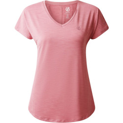 T-shirt de sport femme Dare2b Vigilant Tee rose lilas idéal pour fitness, running et randonnée