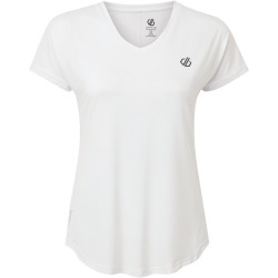 T-shirt de sport respirant femme Dare2b Vigilant Tee blanc pour fitness et randonnée