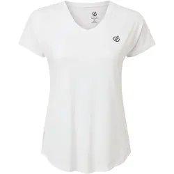 T-shirt de sport respirant femme Dare2b Vigilant Tee blanc pour fitness et randonnée