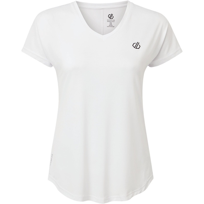 T-shirt de sport pour femme Dare2b Vigilant Tee blanc White