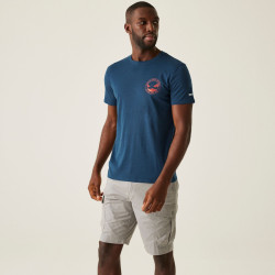 T-shirt randonnée pour homme Regatta Breezed V bleu