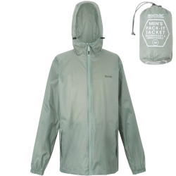 Veste de pluie imperméable coupe-vent Regatta Pack-It Jacket III grise Glacier