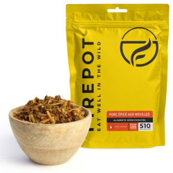 Plat déshydraté Firepot à base de porc épicé aux nouilles