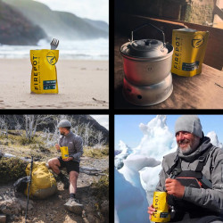 Repas déshydraté de randonnée et bivouac Firepot Macaroni et légumes variés