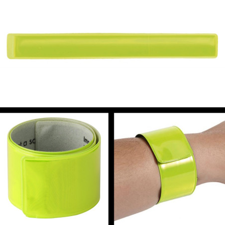 Bracelet et brassard rétro réfléchissant fluo CAO Roll Up