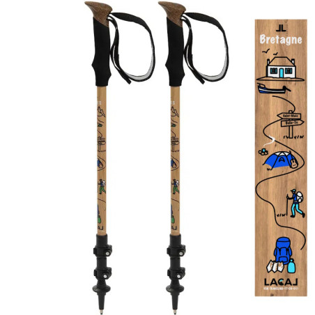 Bâtons de randonnée Nature Stick Bretagne Lacal Bâtons de randonnée Nature Stick Bretagne Lacal