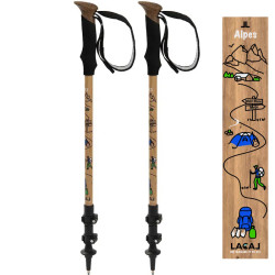 Bâtons télescopiques de montagne Lacal Nature Stick 135 Alpes