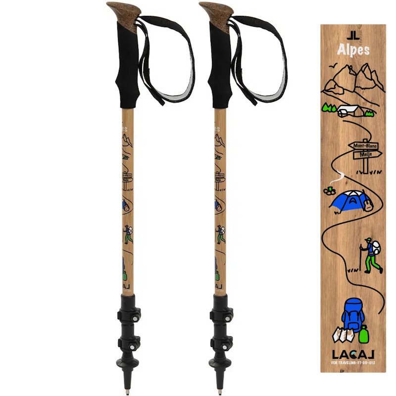 Bâtons télescopiques de montagne Lacal Nature Stick 135 Alpes