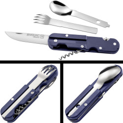 Couteau multifonction Bivouac pour armée, coloris bleu