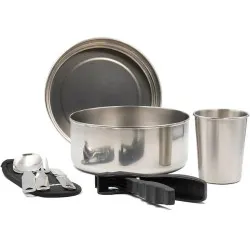 Popote en acier inoxydable Laken 1 personne inox L8817