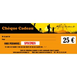 Chèque-cadeau Matériel-Aventure de 25 €