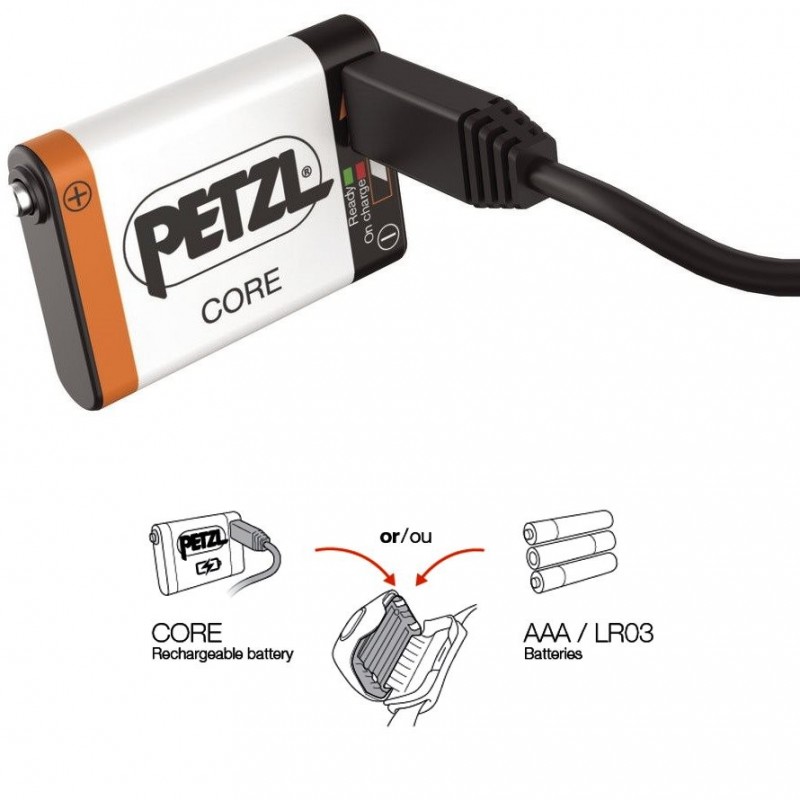 Core Petzl : batterie accu rechargeable pour lampe frontale