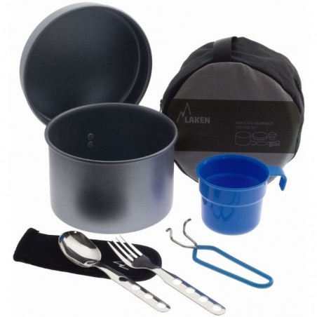 Popote Laken alu anti-adhésive 1 personne + housse zippée Popote Laken alu anti-adhésive 1 personne + housse zippée