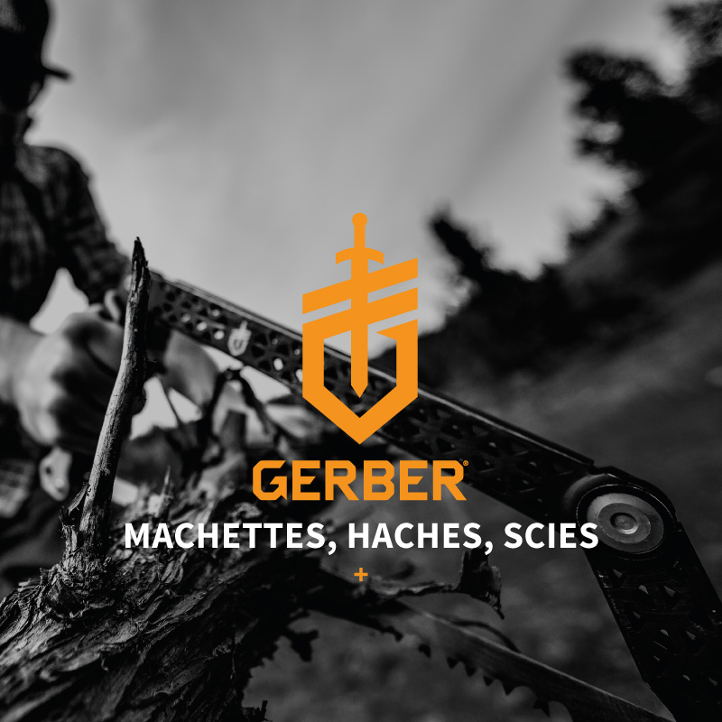 Toutes les machettes, haches et scie de la marque Gerber